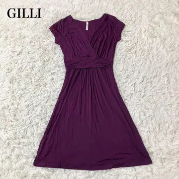 GILLI 반팔 롱 원피스 플레어 A라인 허리밴딩 크로스 고급