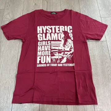 HYSTERIC GLAMOUR 버건디 티셔츠 M