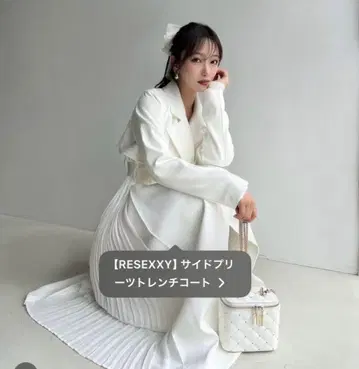 RESEXXY 사이드 플리츠 트렌치코트 미사용 새상품