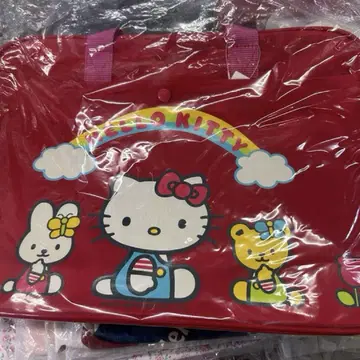 산리오 헬로키티 레트로 빨간색 백 가방