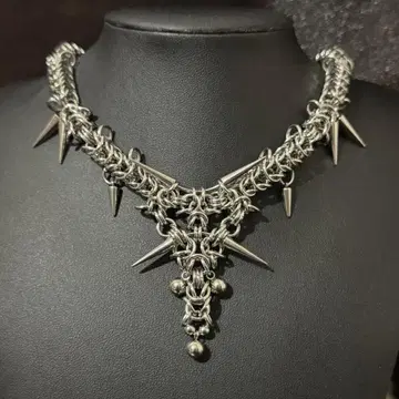 Ver.2 chainmail necklace edgy reworked