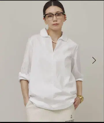 캘런솔로지 코튼 플랫 칼라 블라우스