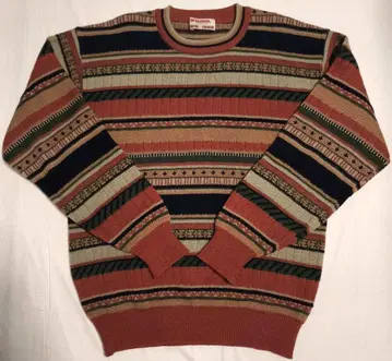 90s 맥그리거 울 100% 보더 니트 스웨터 L