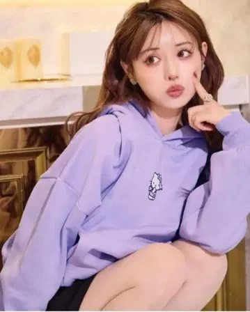 Rady x HelloKitty 라벤더 키티 후디 M 레어