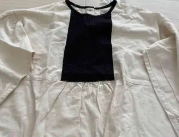아이보리 블랙 긴팔 셔츠