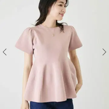 리브 페플럼 상의 핑크 반팔
