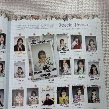 노기자카46 히구치 히나 사인 포함 폴라로이드