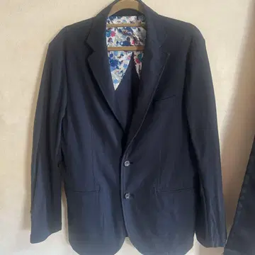 Orobianco 네이비 테일러드 자켓