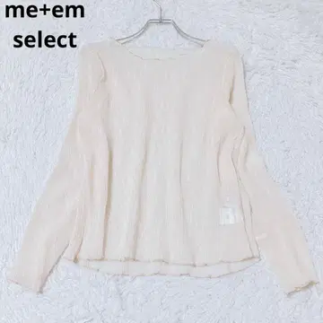 밈 셀렉 긴팔 상의 플리츠 시어 멜로우 디자인 어른스러워 보이는 F