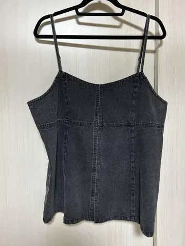 [미사용 새상품] 라비앙제 데님 뷔스티에 블랙 4L