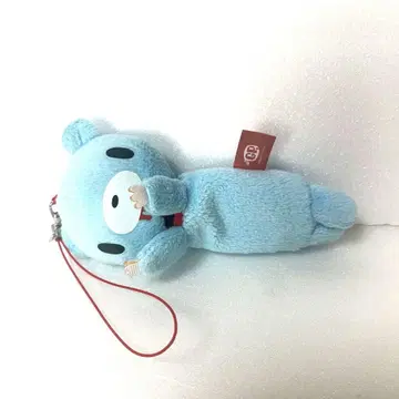 CGP-371 입 그루미 목덜미 가죽 한 장 립 파우치 파란색