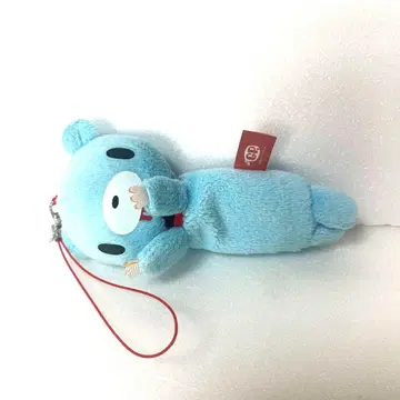 CGP-371 입 그루미 목덜미 가죽 한 장 립 파우치 파란색