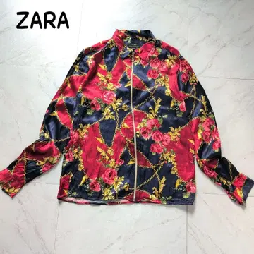 ZARA 꽃무늬 장미 체인 프린트 올 패턴 긴팔 셔츠 집업
