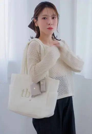 시마무라 yumi 유미 퀼팅 토트백 화이트 온라인