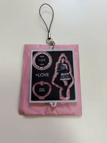 =LOVE 이코라브 사사키 마이카 아크릴 키링 블랙 의상