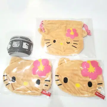 HELLO KITTY 페이스 복조리 & 파우치 컬렉션 3세트