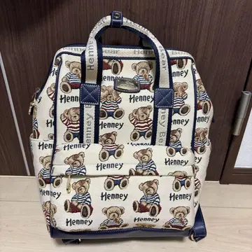 미사용품 Henney bear 곰 무늬 럭색/백팩
