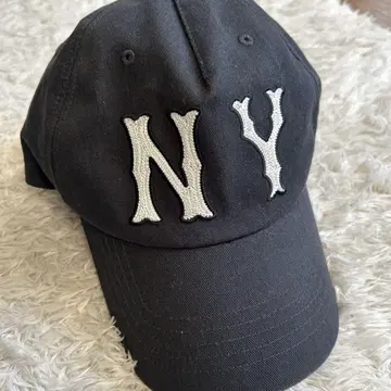 NY 로고 자수 블랙 야구 모자 MLB Korea