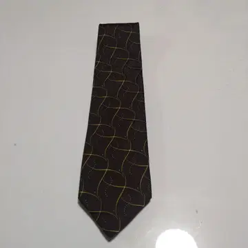 브라운 물결무늬 실크 넥타이