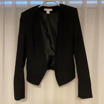 H&M 블랙 노카라 자켓 US 6