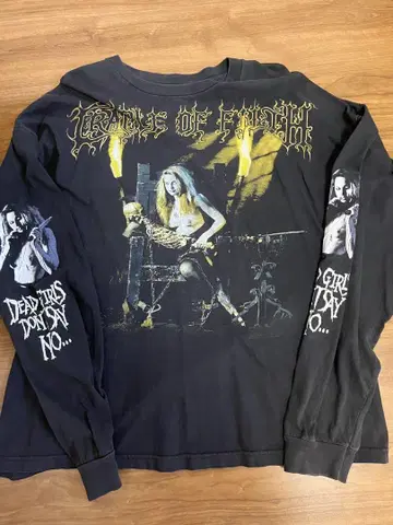 90s 빈티지 CRADLE OF FILTH 긴팔 티셔츠