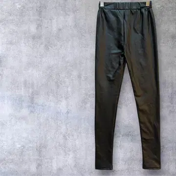 [ANAP] 인조 가죽 팬츠 바지 허리밴딩 블랙 F