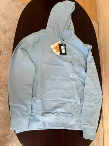 타미힐피거 라이트 블루 후드 부착 후드티 XL