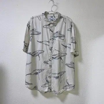 whale pattern shirt 수입 구제 의류