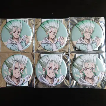 Dr.STONE 콜라보 카페 mixx garden 캔뱃지 이시가미 센쿠