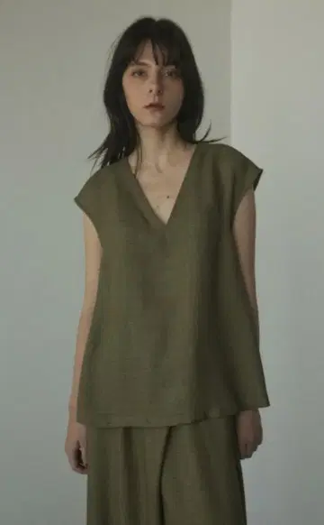 택 포함 새상품 BLACK BY MOUSSY/V넥 메쉬 상의