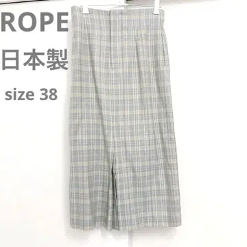 ROPE 로페 체크 무늬 타이트 롱 스커트 롱 스커트 타이트 스커트