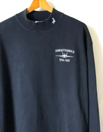 90s 빈티지 USA제 미군 모크넥 롱 T셔츠 XL