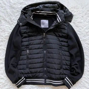 새상품급 L 사이즈 ZARA 절개 후데트 니트 다운 자켓 입고 벗기 후드
