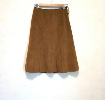 monable 인조 가죽 무릎 아래 스커트 베이지 안감 포함 M 일본제