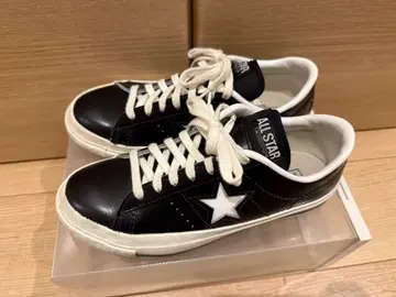 CONVERSE 원스타 J 블랙 가죽 스니커즈