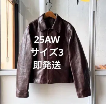 [ 사이즈 3 ] auralee HEAVY LAMB 가죽 블루종