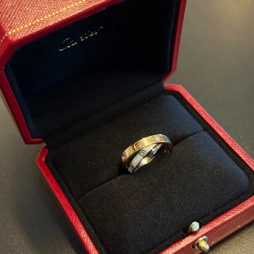 까르띠에 비러브링 18k핑크골드 화이트골드 54호 사진 1
