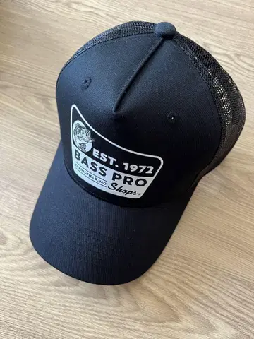 BASS PRO SHOPS 메쉬 캡 빈티지 사인 트래커 블랙