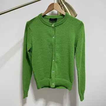 ZARA 자라 린넨 혼방 크루넥 니트 가디건 M