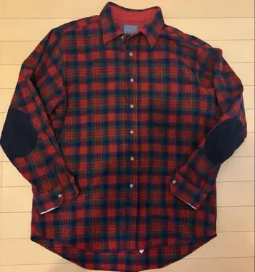 Pendleton 70s 플란넬 셔츠 L 엘보우 패치