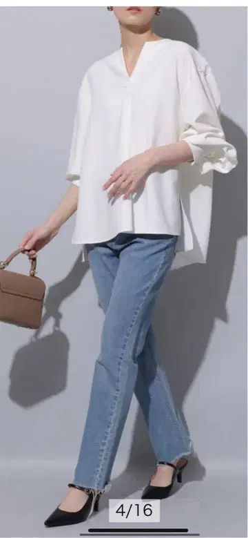 Arpege story 세미 플레어 데님 팬츠 xs
