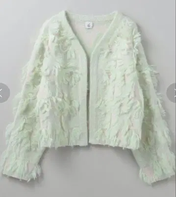 6(ROKU) 프린지 자카드 가디건