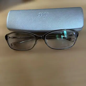 999.9 NP-98 브라운 스모크 컬러 프레임 안경 케이스 포함