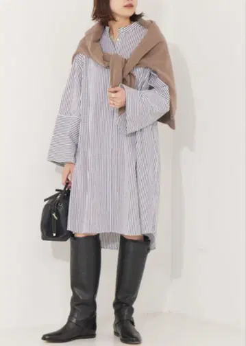 새상품급 Rouge vif 커프스 슬릿 셔츠 원피스