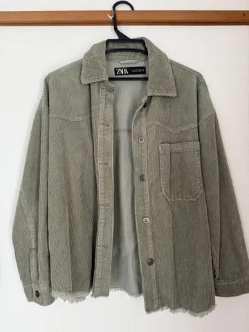 ZARA 코듀로이 자켓 S 사이즈 올리브 그린