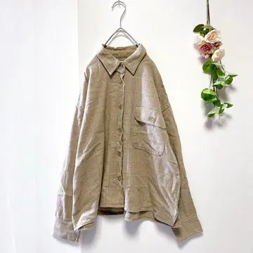 새상품급 [ UNIQLO ] 헤비 플란넬 크롭 셔츠 자켓 (S)