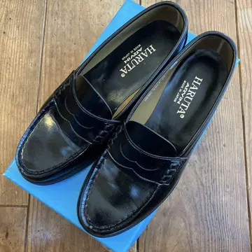 HARUTA 블랙 로퍼 25cm