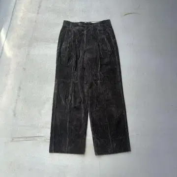 80s 유로 빈티지 이탈리아제 굵은 폭 2 턱 코듀로이 팬츠