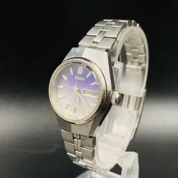 SEIKO 자동 와인딩 여성용 손목시계 2206-0570 보라색 퍼플