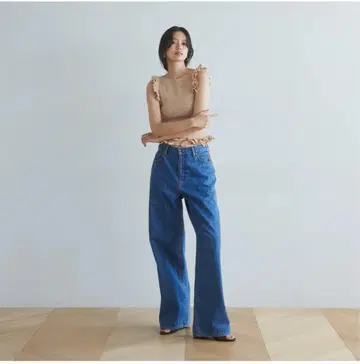 SeaRoomlynn 하이웨스트 와이드 스트레이트 SRN05